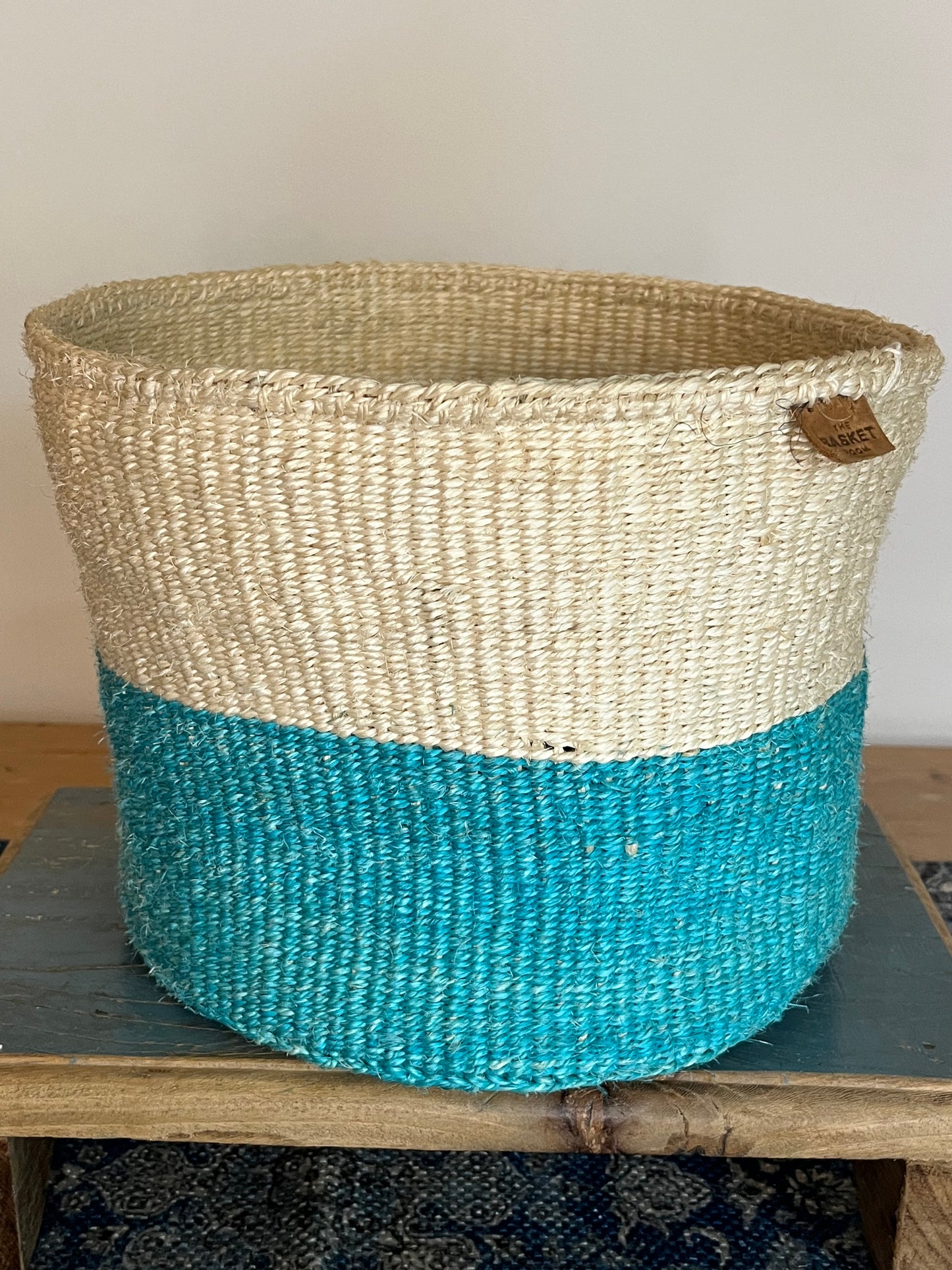 The Basket Room - Natural and Blue storage - Basket - large