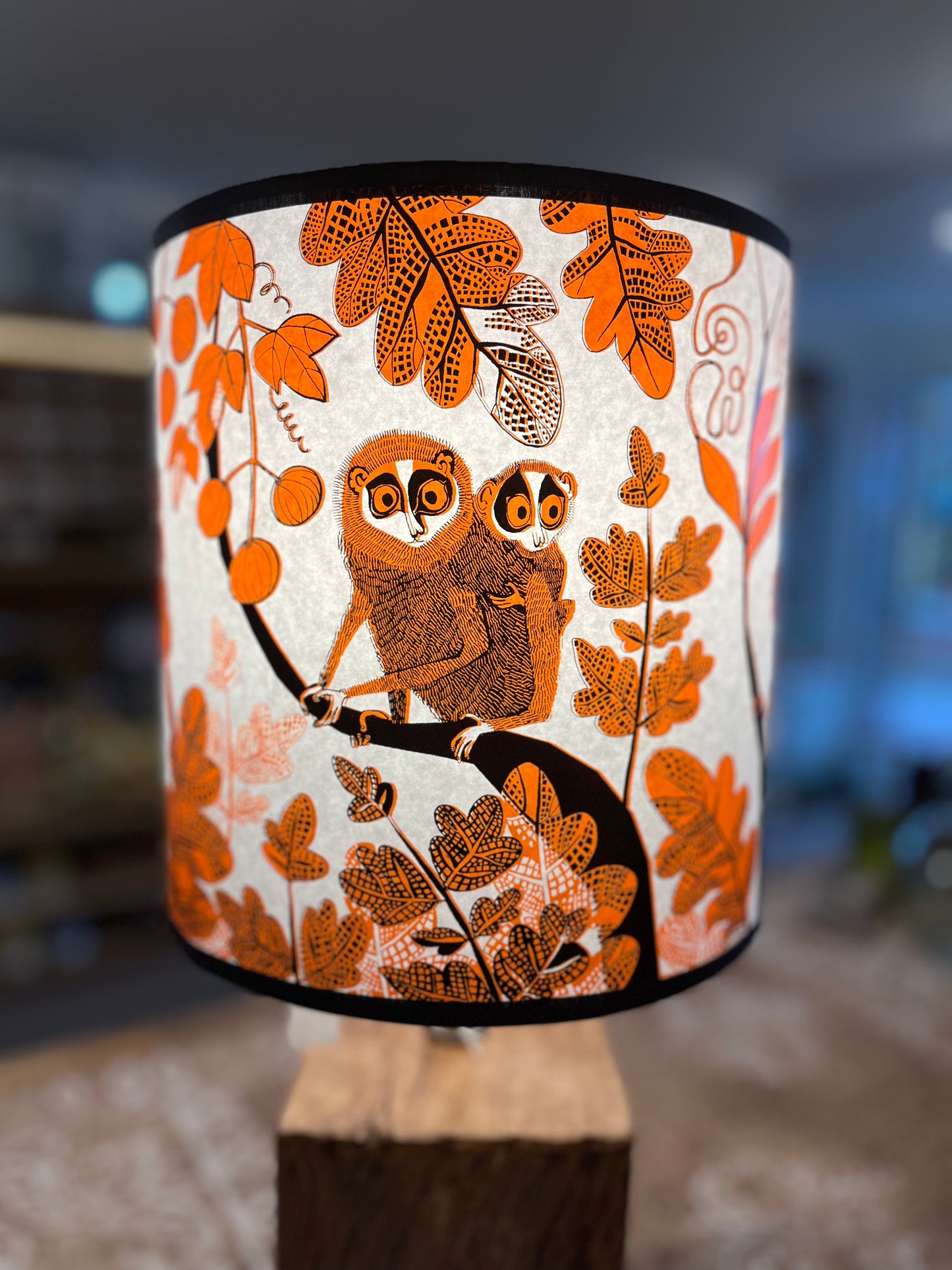 Orange Loris lamp shade