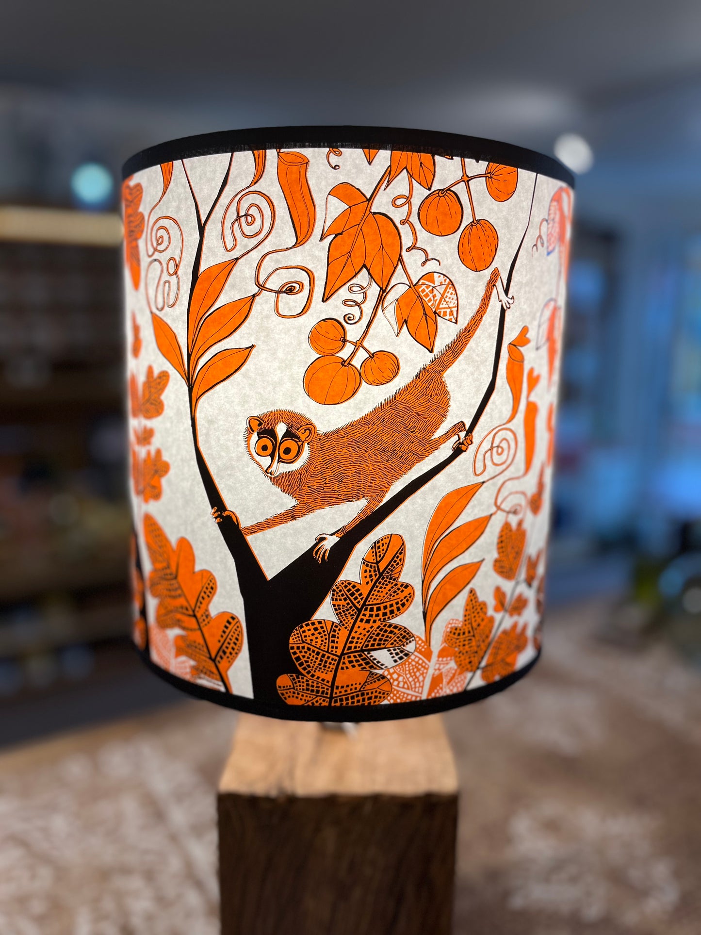 Orange Loris lamp shade