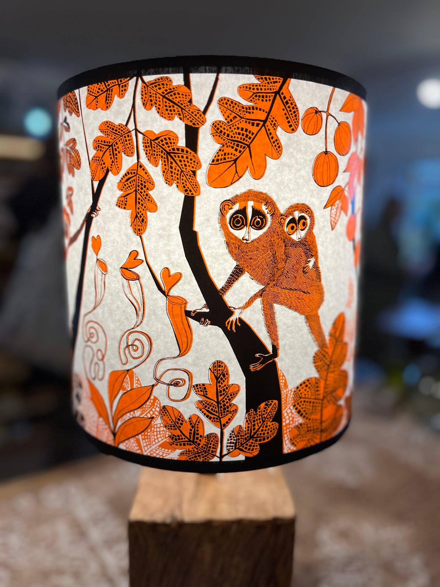 Orange Loris lamp shade