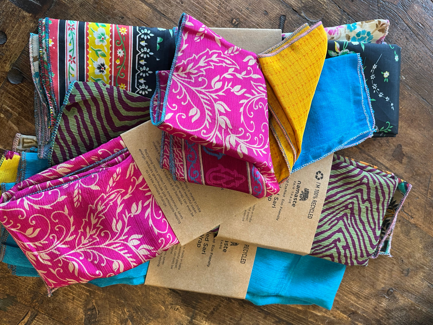 Recycled Sari Gift Wrap packs - sent at random