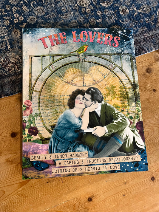 The Lovers - print on wood backing