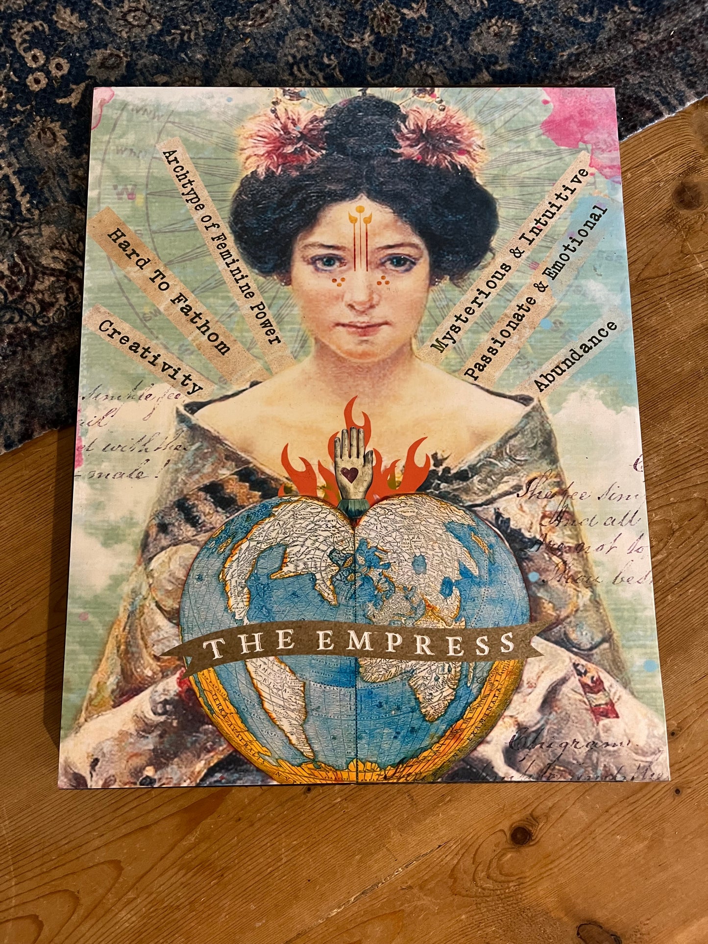 The Empress - print on wooden board