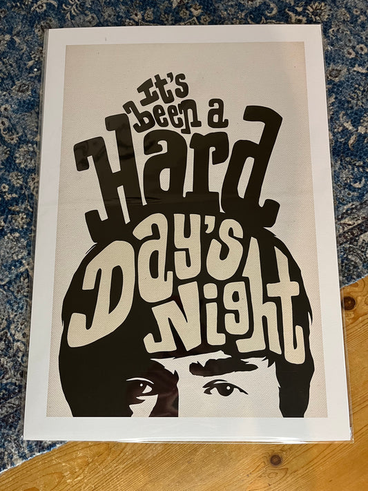 A3 Size print - The Beatles - lyrics inspired design