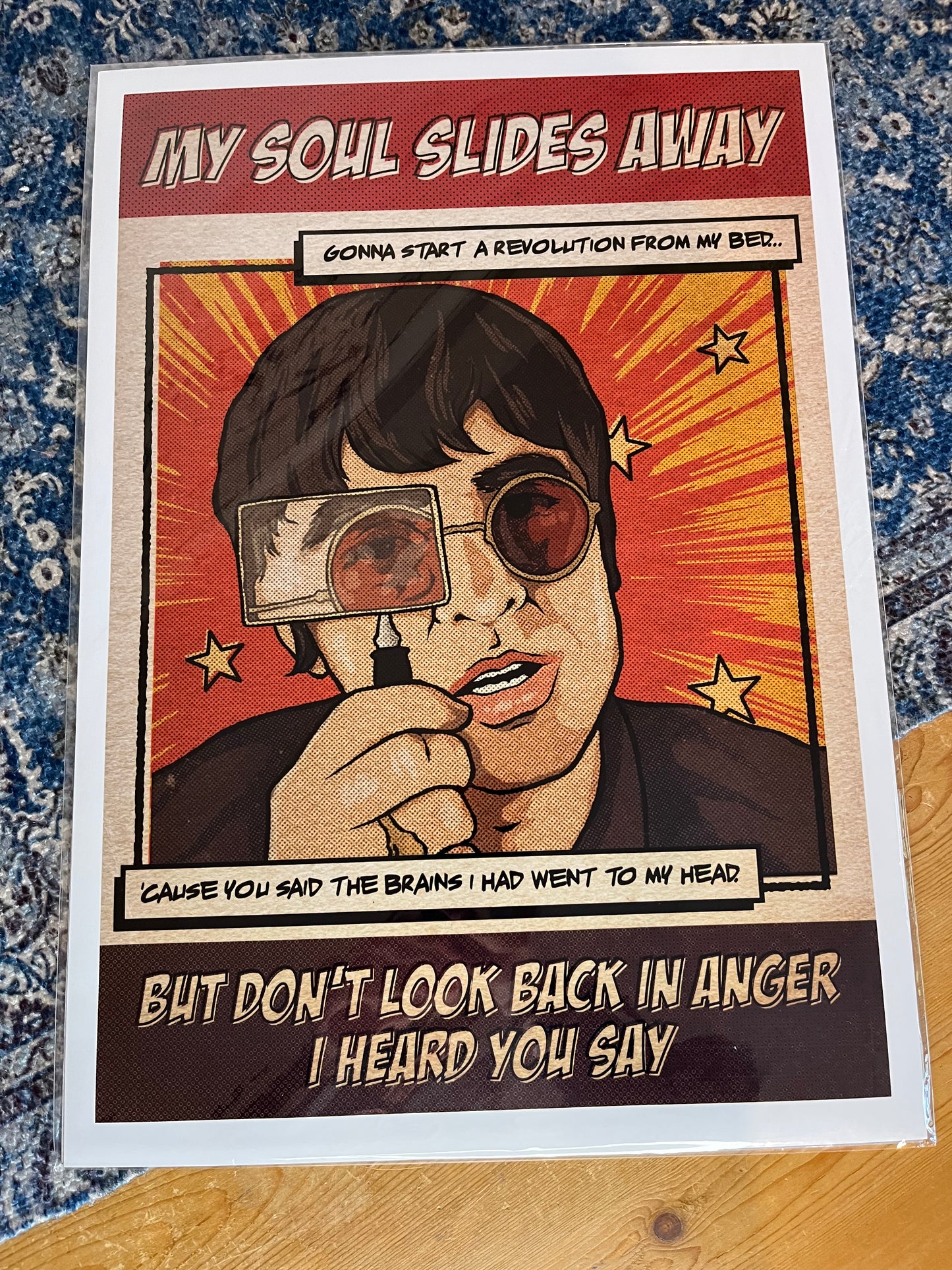 A3 size prints - Oasis - Lyrics inspired prints - Liam Gallagher