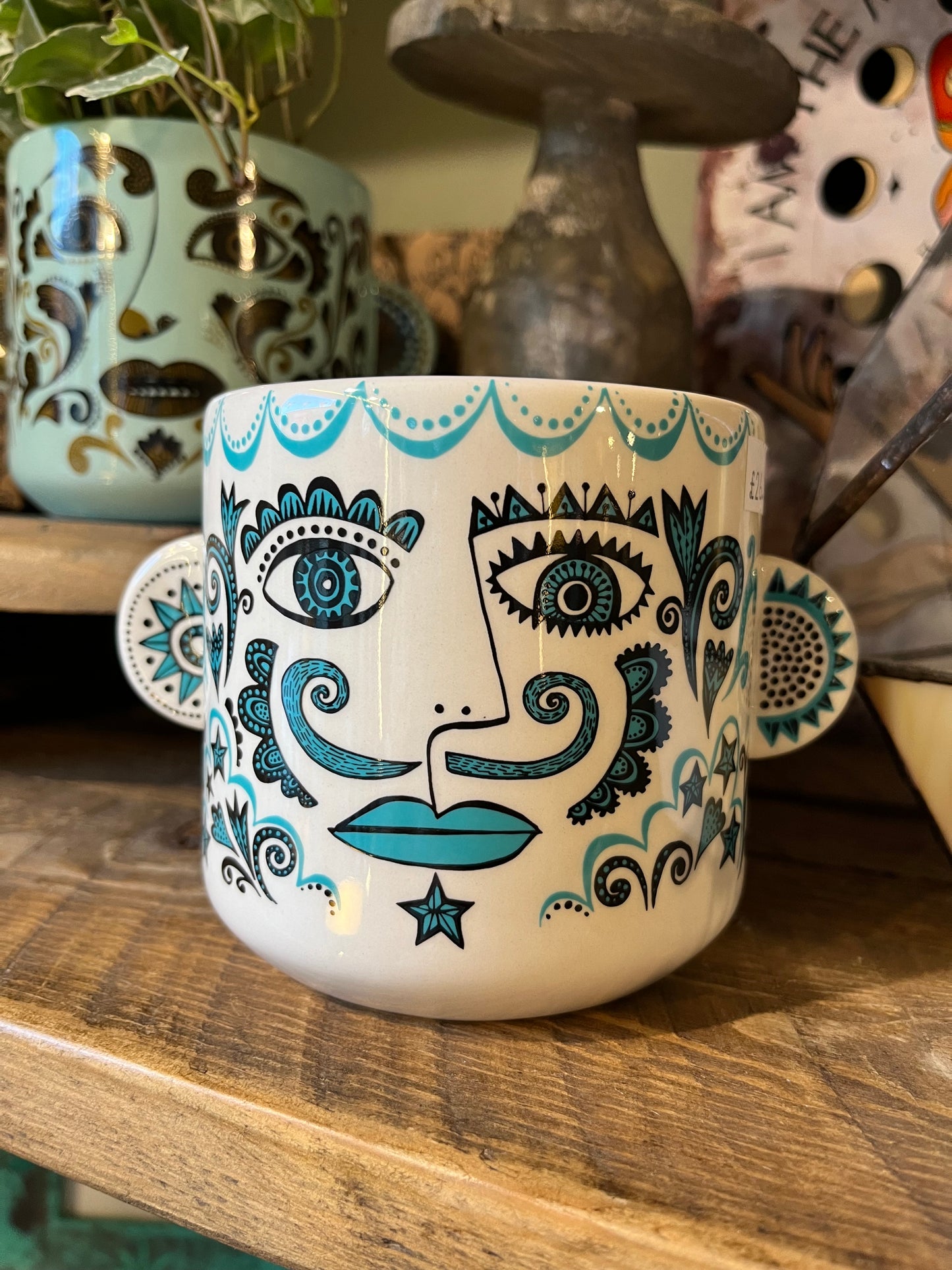 Lush designs - clown face pot - plant pot