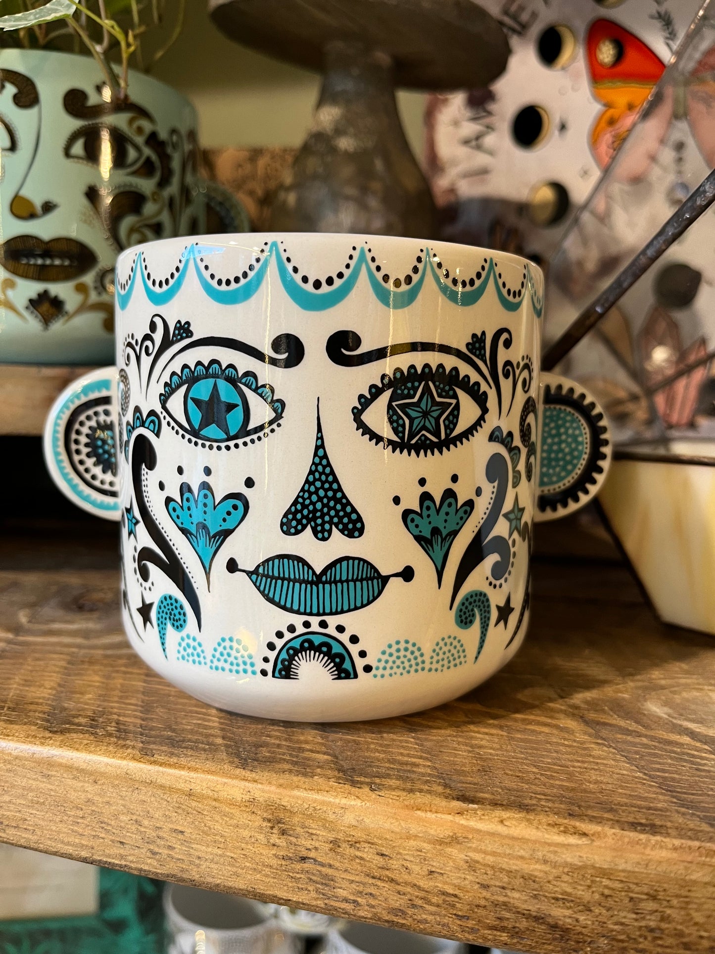 Lush designs - clown face pot - plant pot