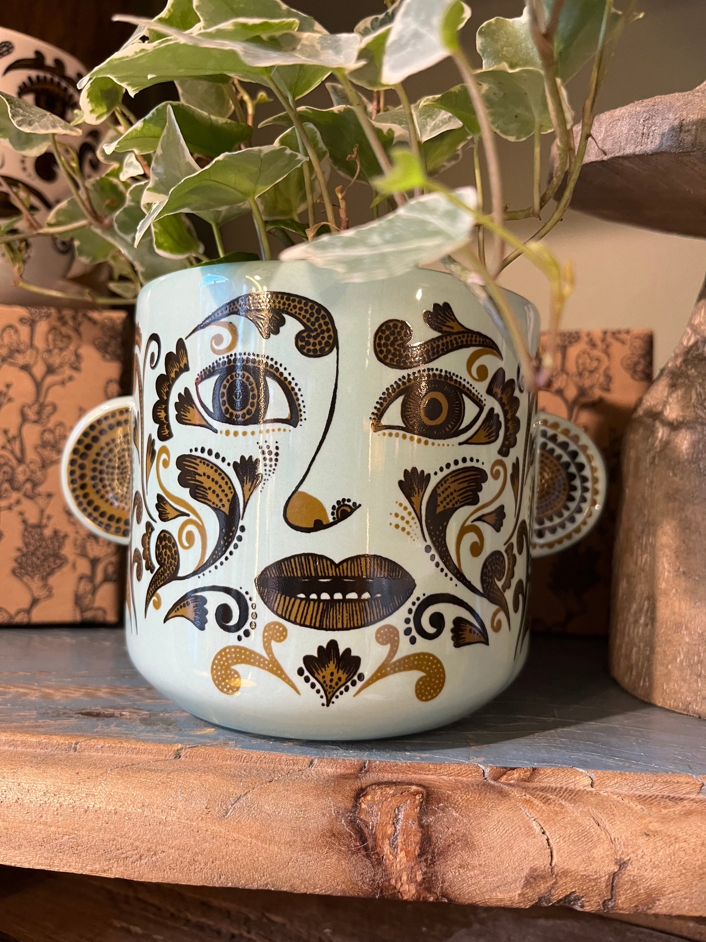 Lush designs - clown face pot - plant pot