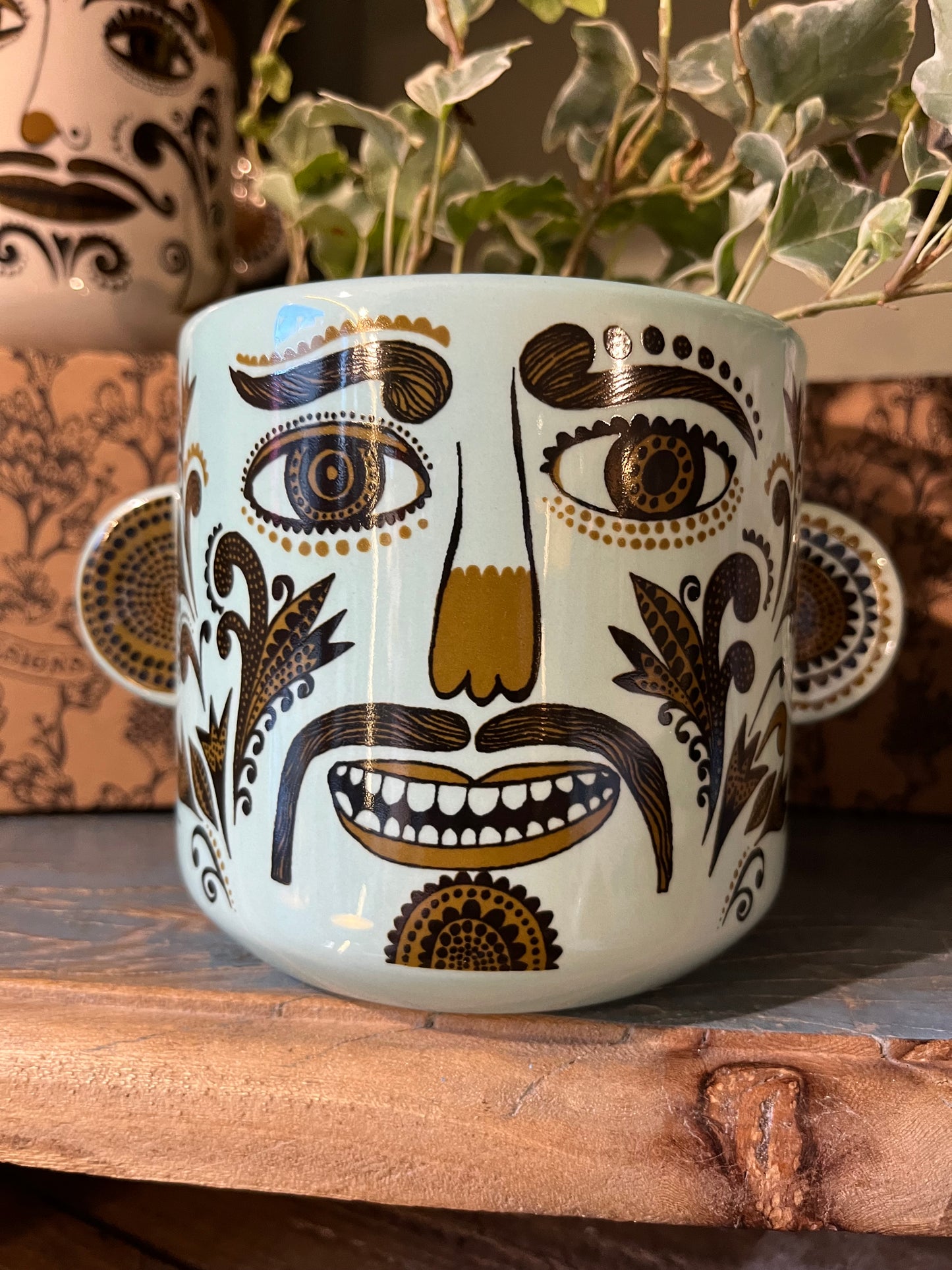 Lush designs - clown face pot - plant pot