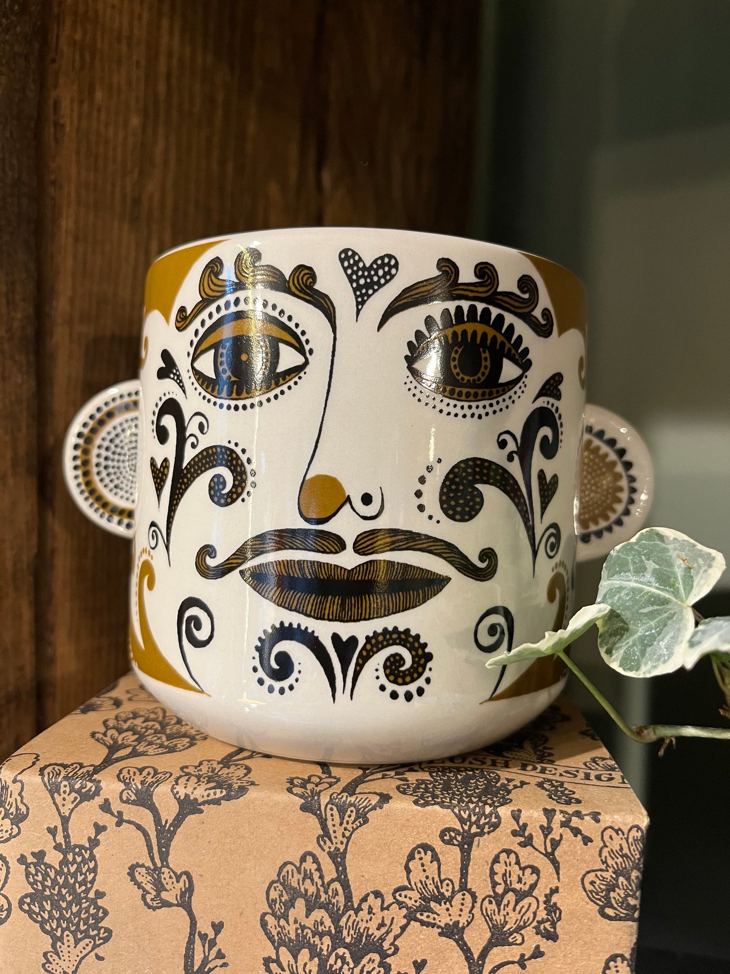 Lush designs - clown face pot - plant pot