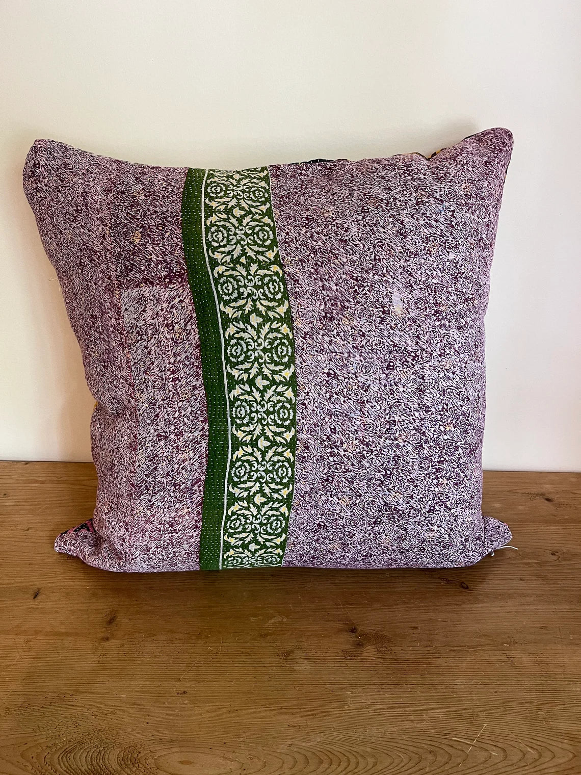 Vintage Kantha Patchwork Fabric Cushion 20"x20" - KL1